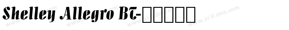 Shelley Allegro BT字体转换